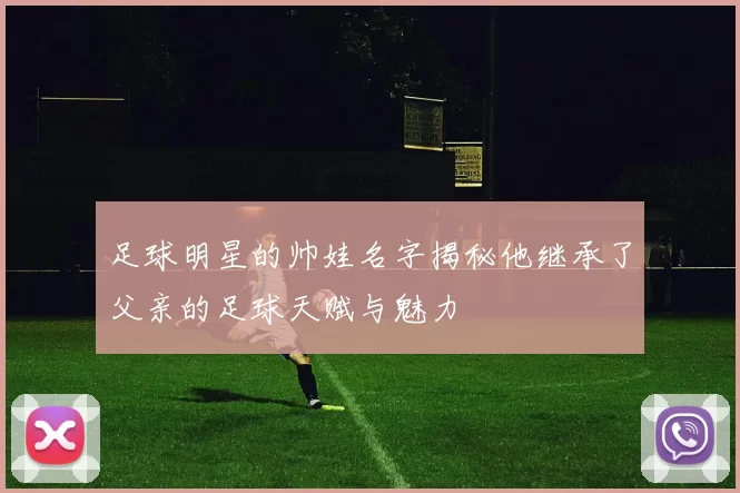 足球明星的帅娃名字揭秘他继承了父亲的足球天赋与魅力
